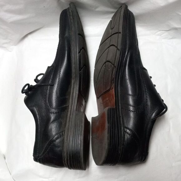 Florsheim Shoes Mens 11 Casual Oxfords Black Leather Derby Comfort main image 9